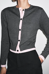 COMBINATION KNIT JACKET