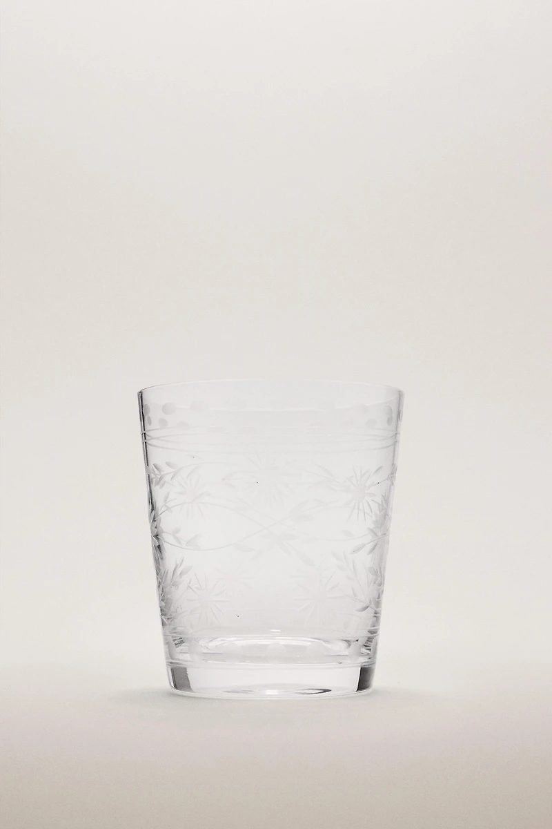 VERRE EN VERRE RECYCLABLE TAILLÉ
