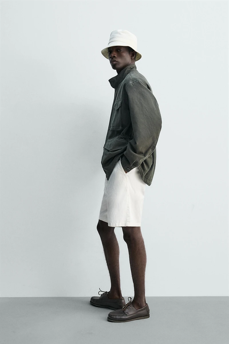 WASHED UTILITY POCKET JACKET