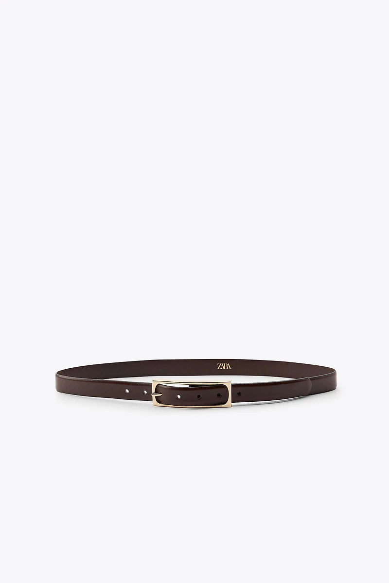 CEINTURE EN CUIR À BOUCLE RECTANGULAIRE