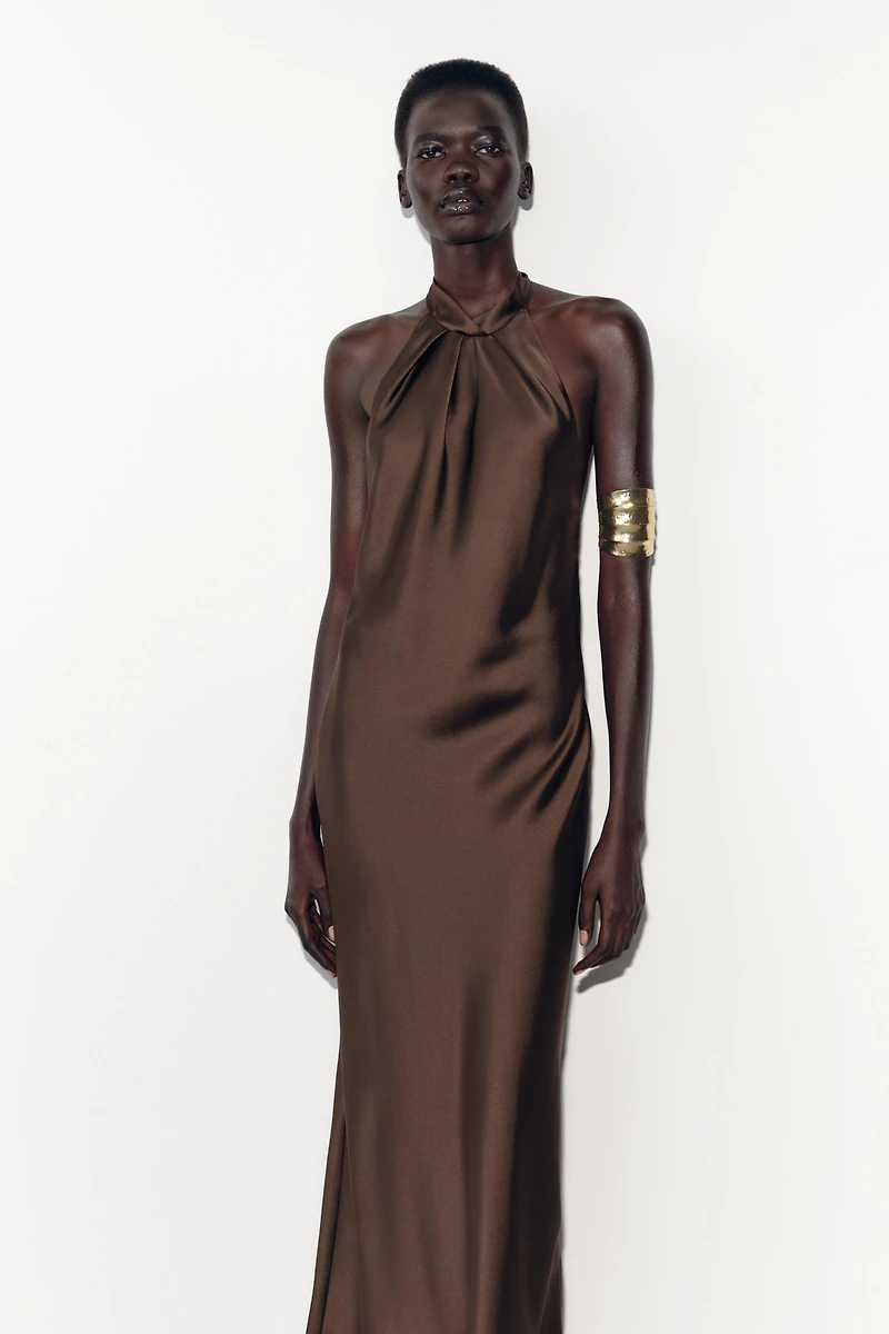 HALTER MIDI DRESS