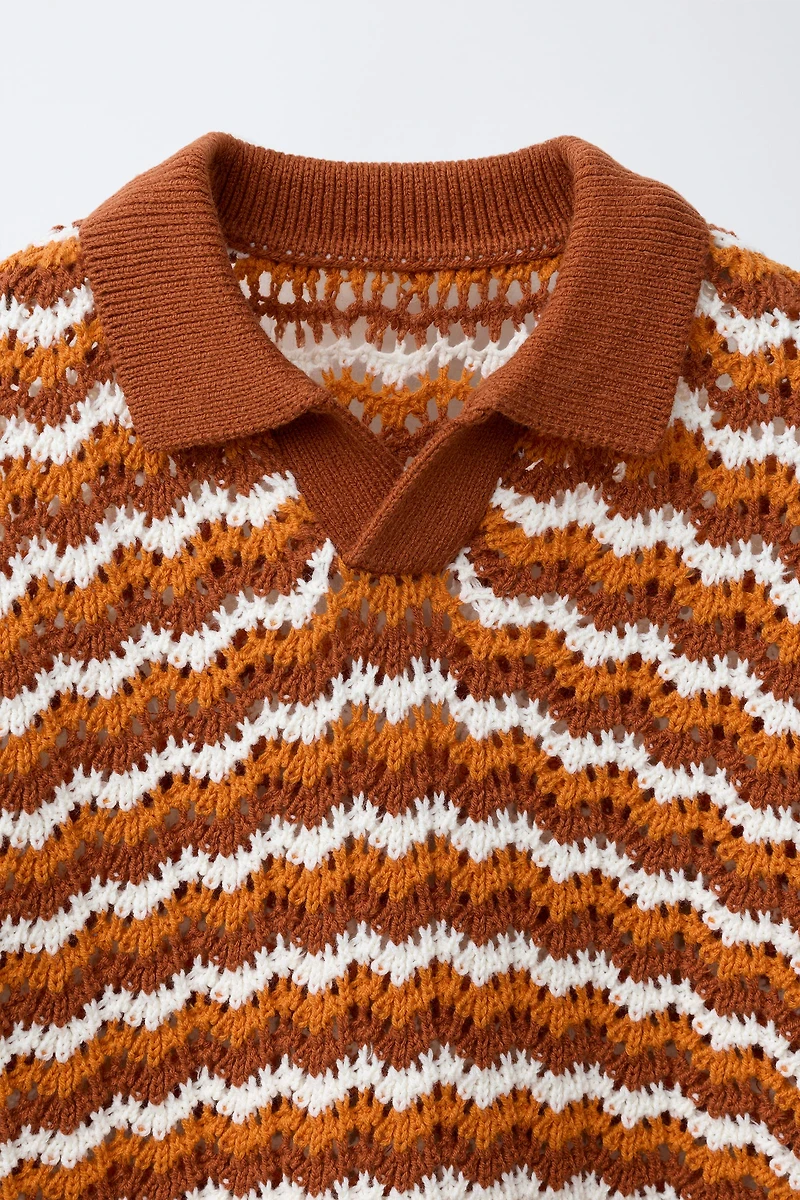 POLO EN MAILLE CROCHET