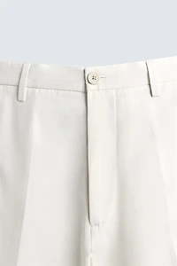 REGULAR FIT VISCOSE - COTTON PANTS