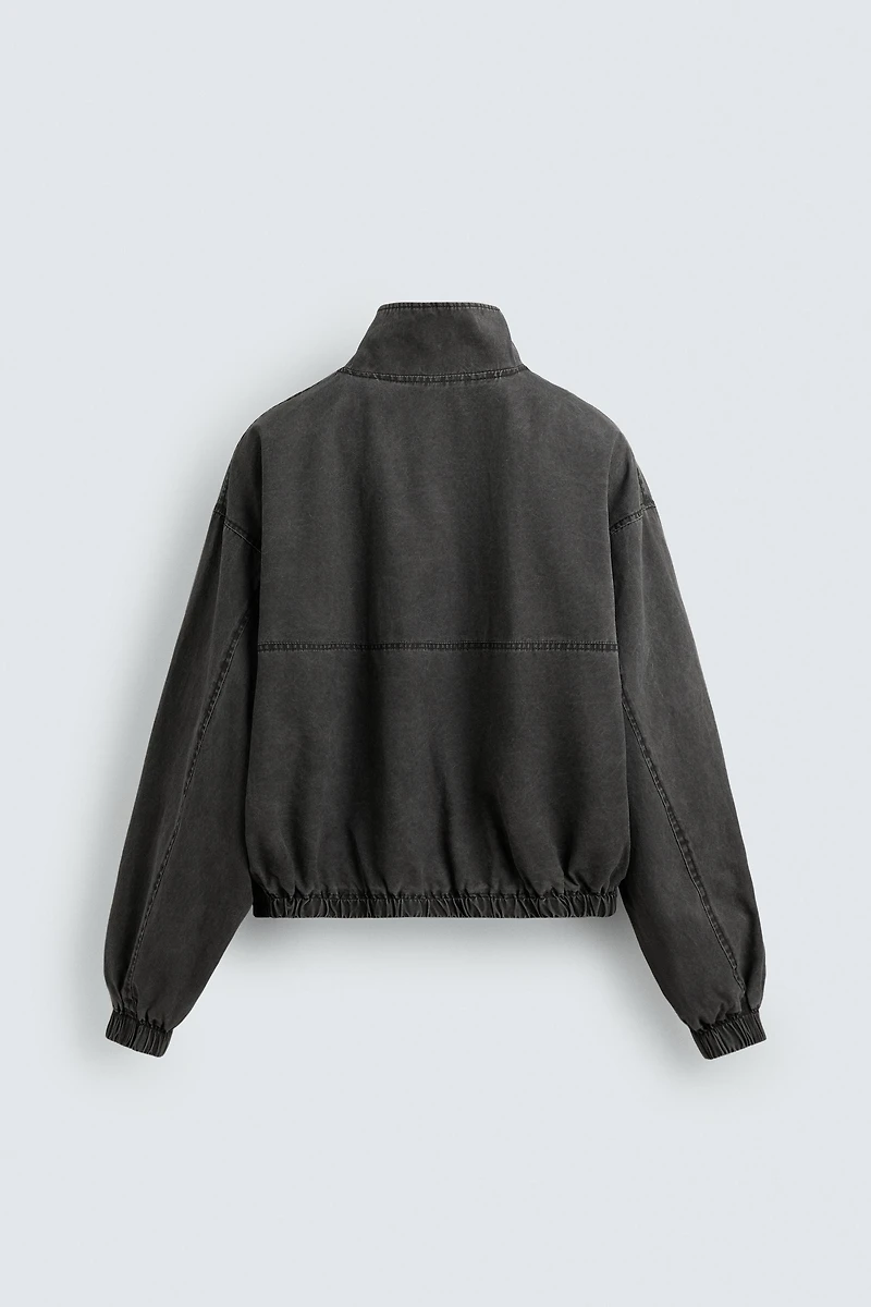 BLOUSON DÉLAVÉ COUPE COURTE