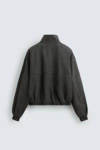 BLOUSON DÉLAVÉ COUPE COURTE