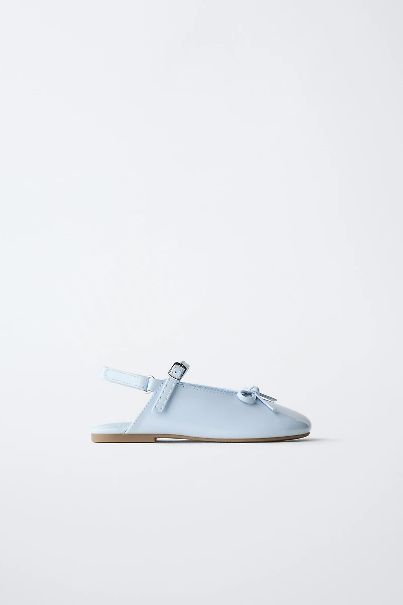SLINGBACK BALLET FLATS WITH BOW