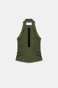 HALTER TOP WITH OPEN BACK