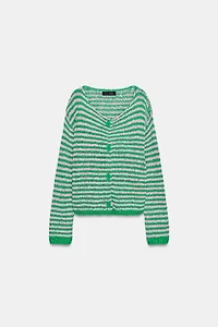 GILET EN MAILLE À RAYURES