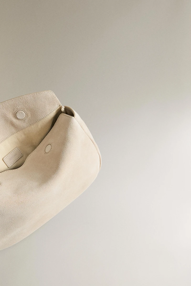 SPLIT SUEDE CLUTCH MAKEUP BAG