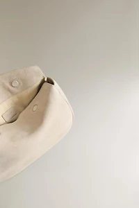 SPLIT SUEDE CLUTCH MAKEUP BAG