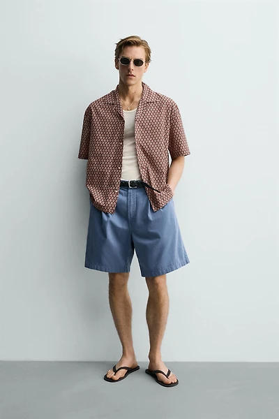 GEOMETRIC PRINT RELAXED FIT SHIRT