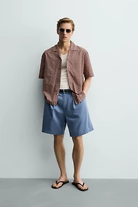 GEOMETRIC PRINT RELAXED FIT SHIRT