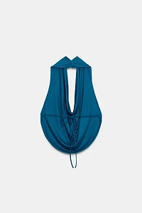 DRAPED HALTER TOP