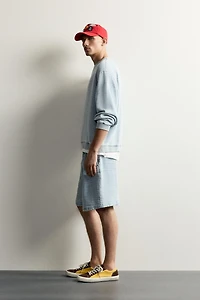 WASHED SOFT STRUCTURED SWEATSHIRT