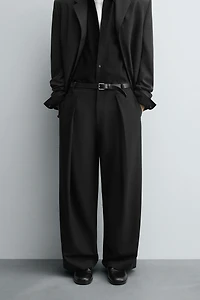 PLEATED WIDE FIT PANTS