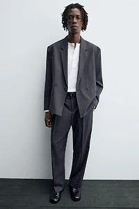 PLEATED SUIT PANTS