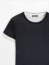 Short sleeve layered T-shirt