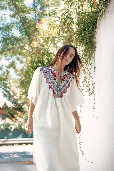ZW COLLECTION EMBROIDERED MIDI DRESS