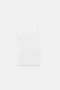 T-SHIRT EN POLYAMIDE À BRETELLES FINES