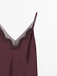 Flowing midi slip dress