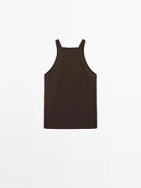 Cotton blend halter top