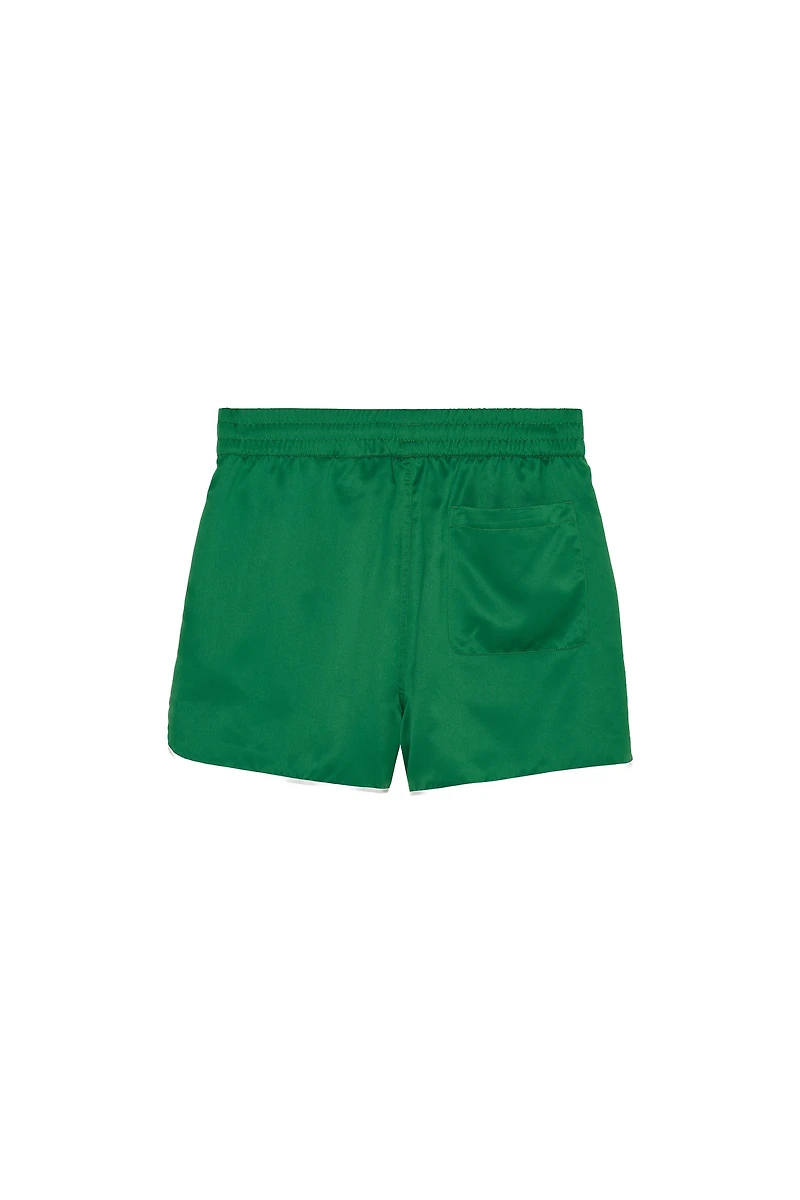 CONTRASTING SATIN SHORTS