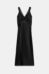 ROBE SATINÉE DENTELLE ZW COLLECTION