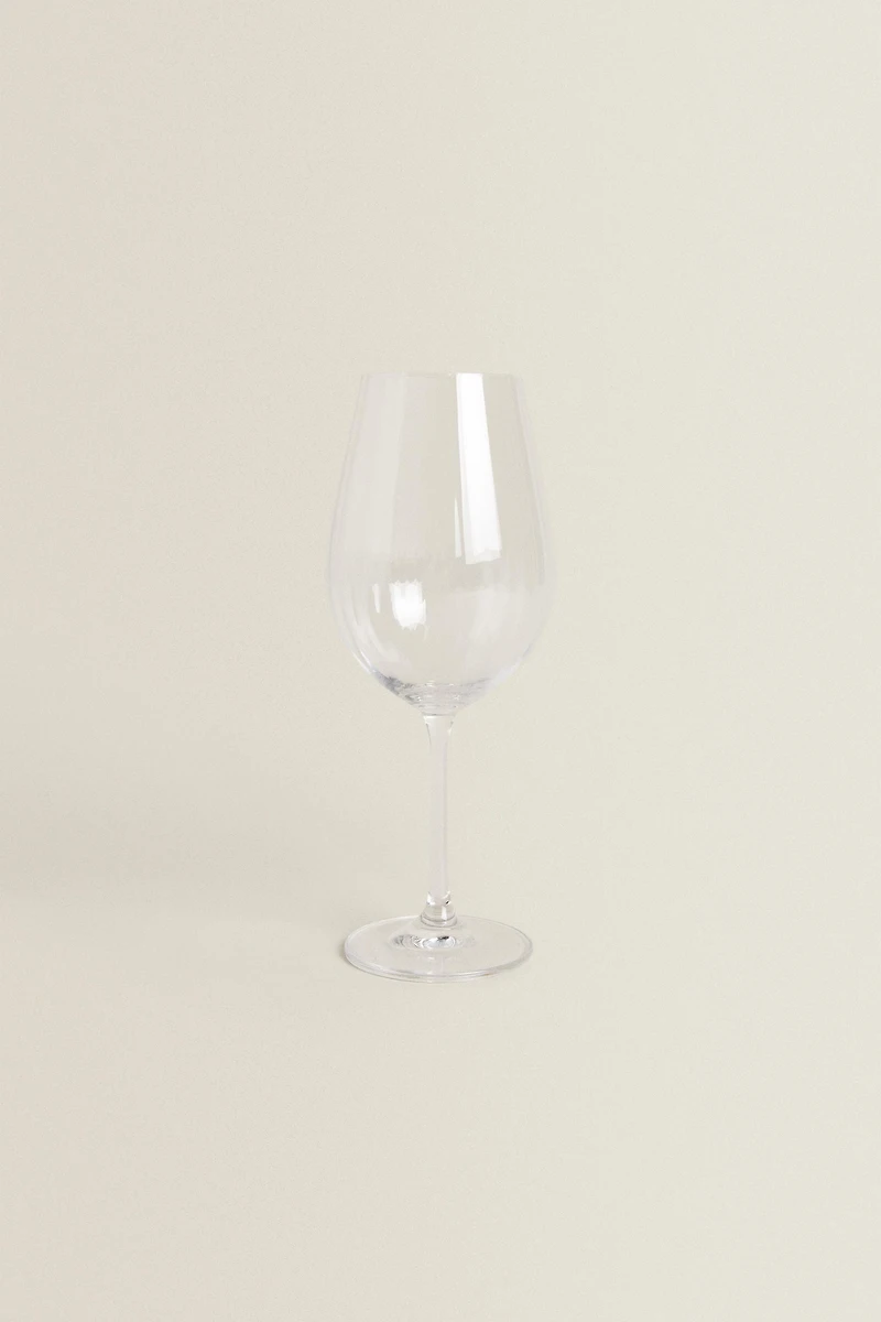 VERRE À VIN CRISTALLIN RELIEF