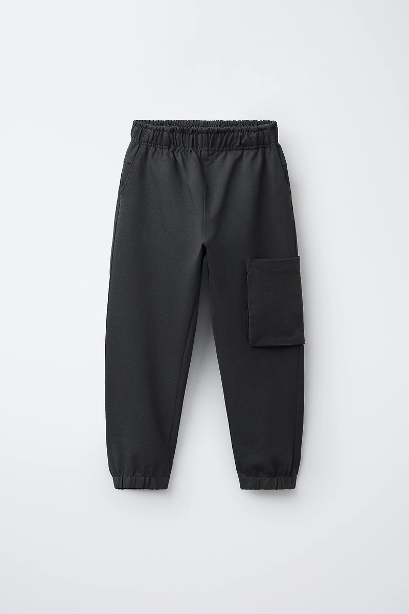 PLUSH CARGO JOGGER PANTS