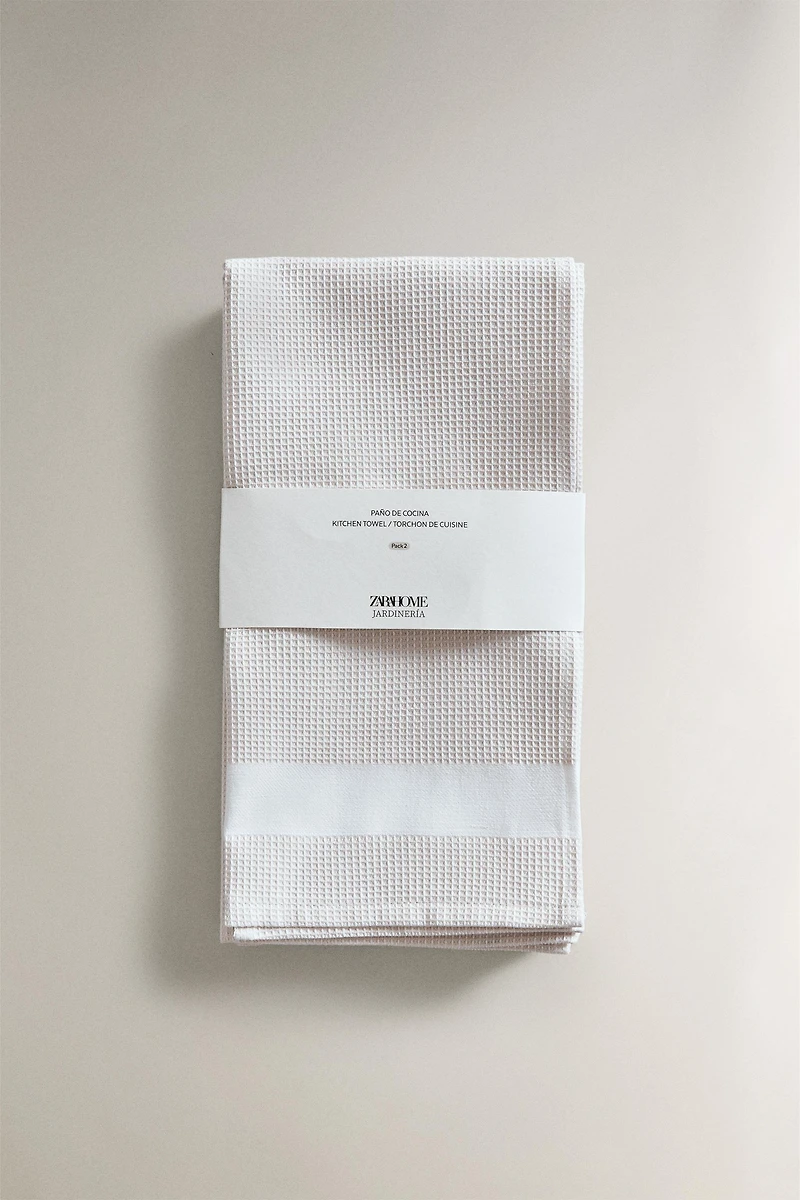 WAFFLE-KNIT KITCHEN TOWELS (SET OF 2)