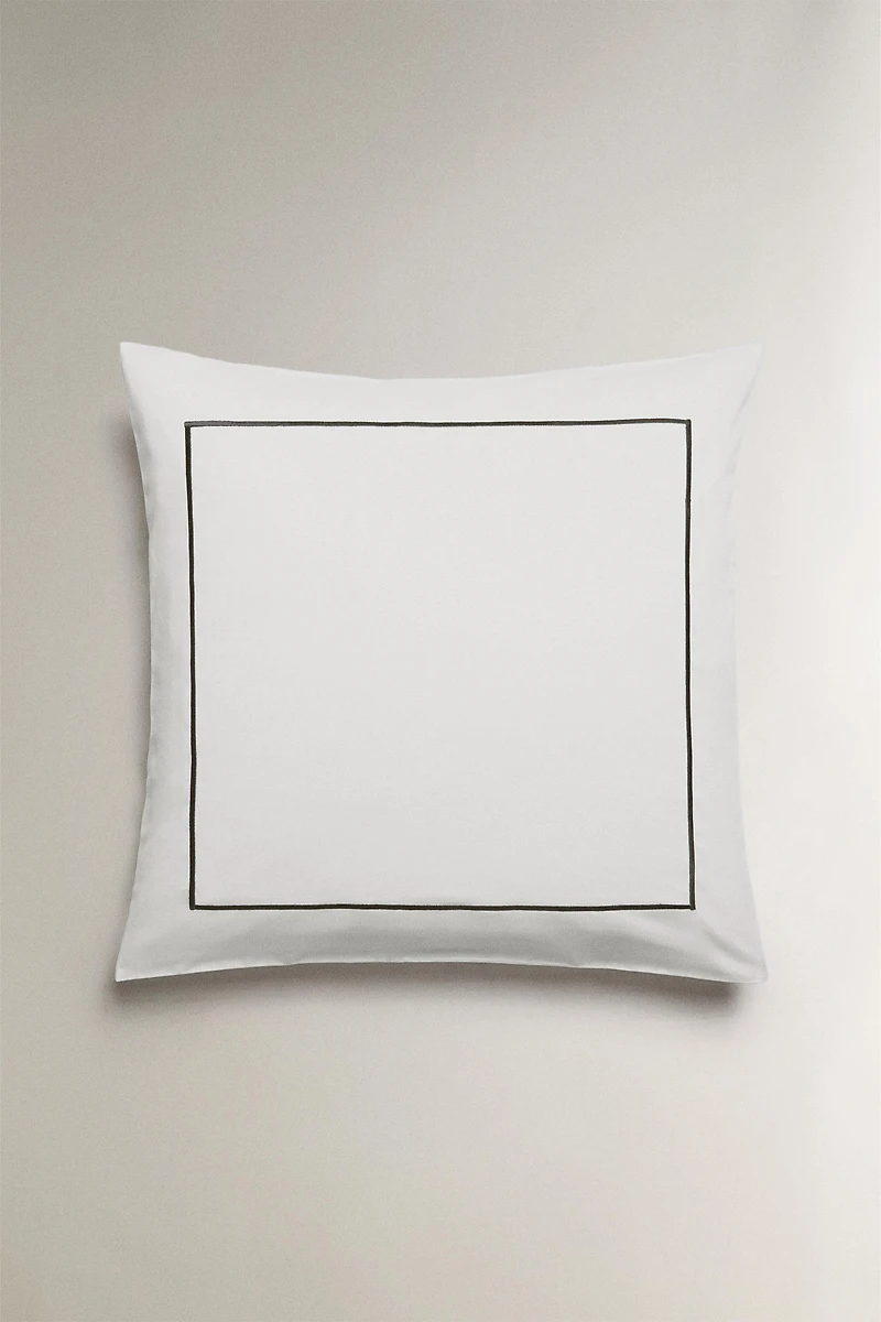 SATEEN PILLOWCASE WITH TRIM