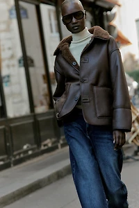 REVERSIBLE DOUBLE-FACED COAT