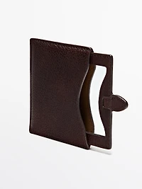 Nappa leather case with mirror
