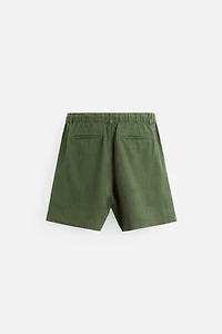 LINEN BLEND SHORTS