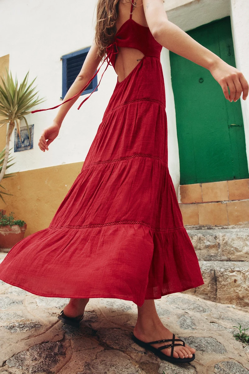 LONG STRAPPY DRESS