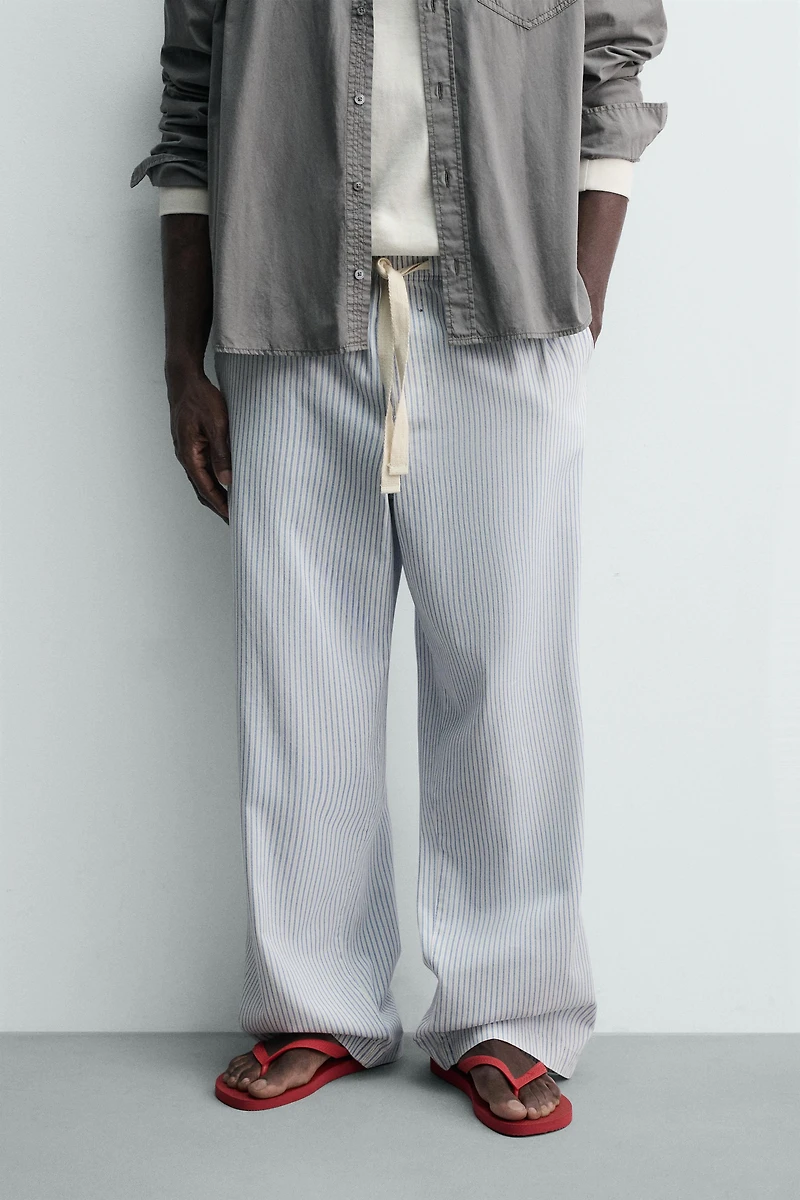 PANTALON BAGGY À RAYURES