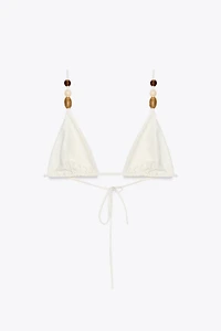 PIECED TRIANGLE BIKINI TOP