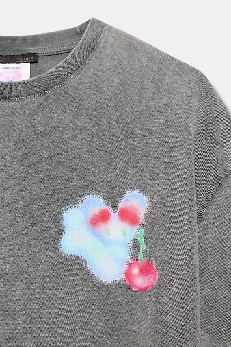 ÁNGELA BACHER WASHED EFFECT T-SHIRT