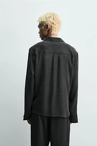 FLOWY WRAP SHIRT