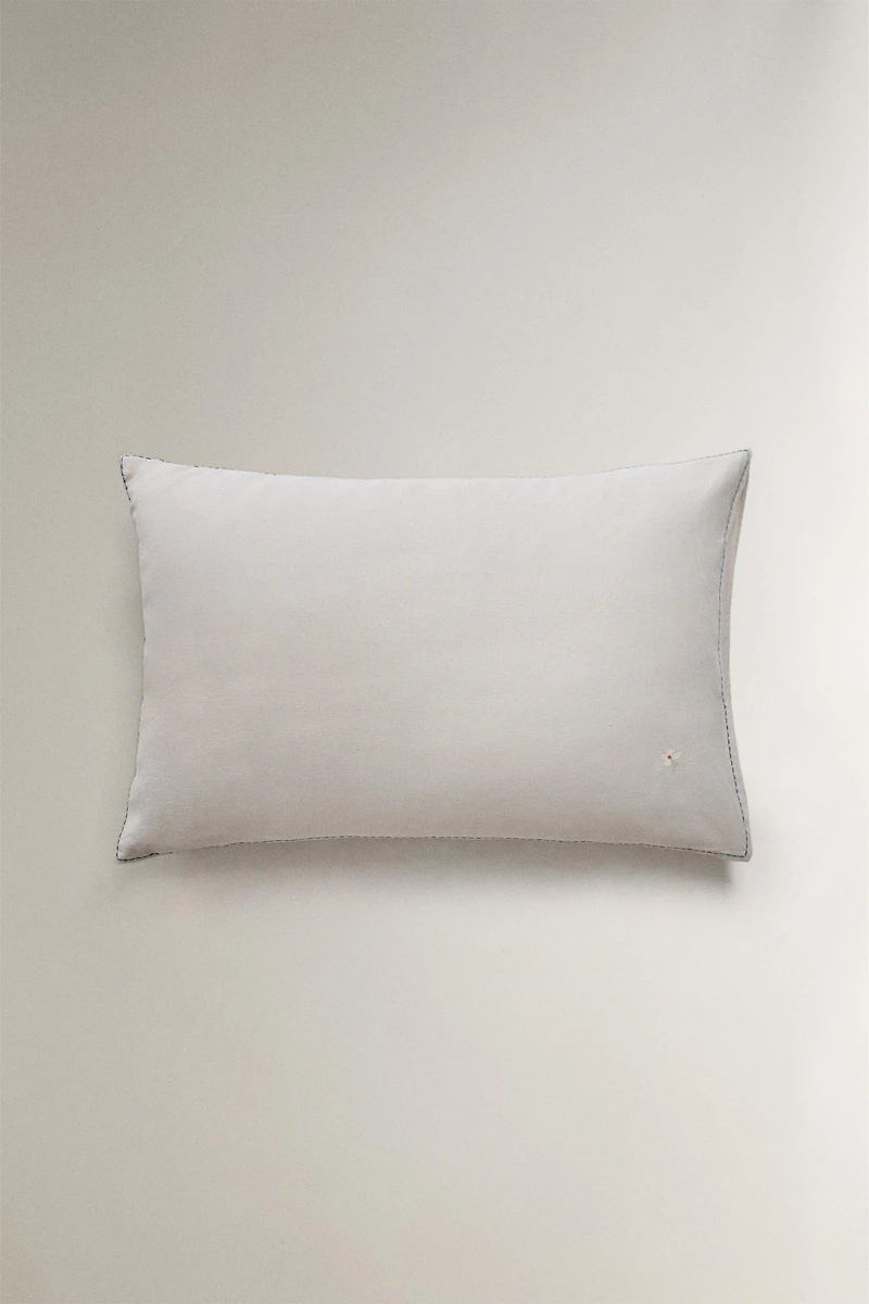 KIDS' FLORAL AND STRIPE PILLOWCASE