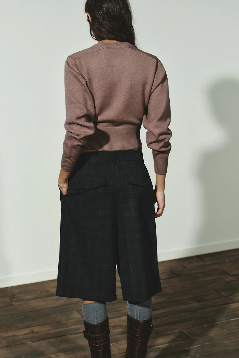 CROPPED BASIC KNIT JUMPER