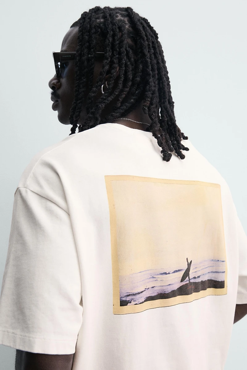 PUKAS SURF X ZARA PHOTOGRAPHIC PRINT T-SHIRT
