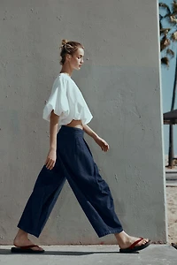 JEAN Z1975 JUPE-CULOTTE TAILLE HAUTE À PINCES