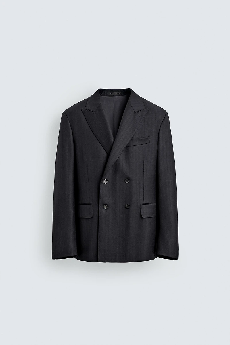 VESTE DE COSTUME À RAYURES 100% LAINE