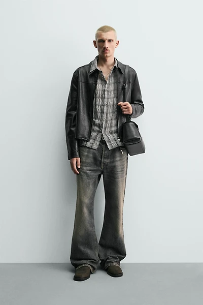 CROPPED NAPA LEATHER JACKET