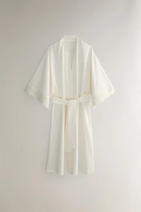 COTTON ROBE WITH EMBROIDERY