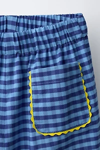 EMBROIDERED LEMON GINGHAM CULOTTES CASA LAWA X ZARA KIDS