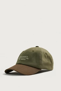 CONTRAST EMBROIDERED TEXT CAP