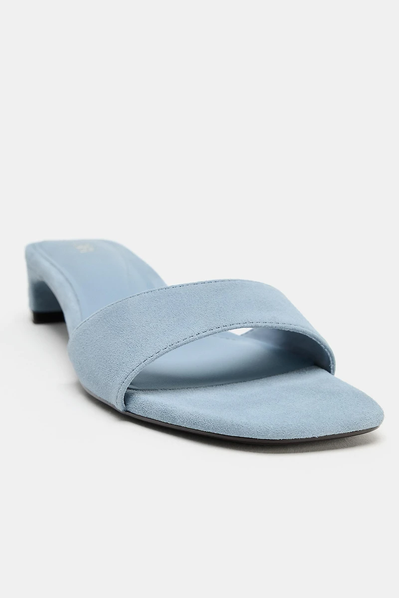 SUEDE HEELED SANDALS
