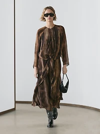 Flowing animal print dress